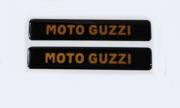 Coppia Adesivi Neri Resinati "Moto Guzzi" per Moto Guzzi Vari Modelli