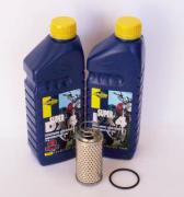 Kit cambio olio per Moto Guzzi 850-1000: 1 filtro olio, 1 guarnizioni coppa olio, 3 Lt olio motore Putoline 20W-50