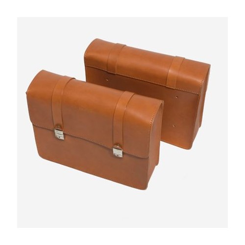 V7 STONE-BORSA LATERALE DESTRA IN CUOIO NATURALE - KIT DARK RIDER