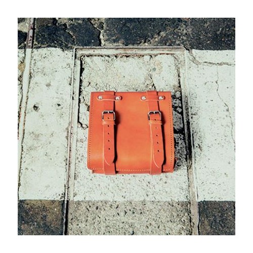 V7 STONE-BORSA LATERALE SINISTRA IN CUOIO NERA - KIT DARK RIDER