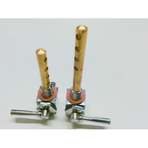 RUBINETTI e POMPE BENZINA-Coppia Rubinetti Benzina Normale e Riserva, Filtro cm 4 e 6 cm, DX o SX per Moto Guzzi Stornello 12...