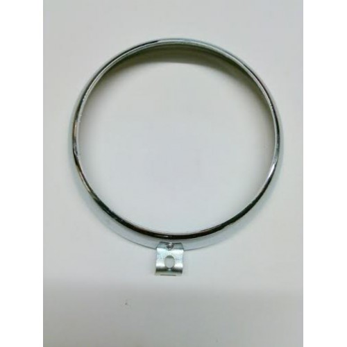 FARI ANTERIORI-Cornice Cromata Faro Anteriore " CEV " D.105 per Moto Guzzi Cardellino 73cc-83cc