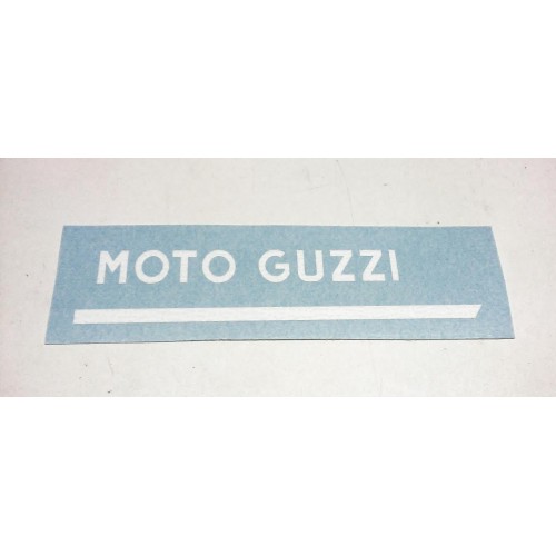 DECALCOMANIE - ADESIVI-Adesivo Bianco " Moto Guzzi " cm 10 X 1,3 per Valigia Moto Guzzi 850 T3 California e Altre Applicazione