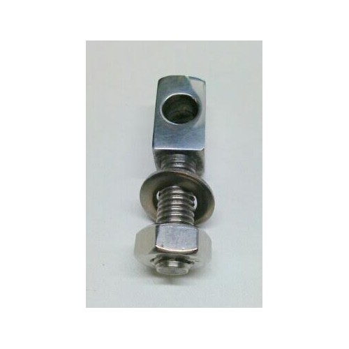 FARI ANTERIORI-Perno Attacco Inox Lucidato 14 X 14 Filetto D.10 mm per Fari Supplementari per Vari Montaggi