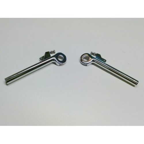 MANUBRI-Coppia Semi Manubri DX e SX Cromati completi di Registri per Moto Guzzi Stornello 125 Sport 4 Marce