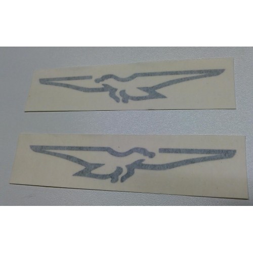 DECALCOMANIE - ADESIVI-Coppia Adesivi Neri cm 14X2,5 DX e SX " AQUILA" per Moto Guzzi Vari Modelli