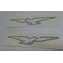 DECALCOMANIE - ADESIVI-Coppia Adesivi Neri cm 14X2,5 DX e SX " AQUILA" per Moto Guzzi Vari Modelli