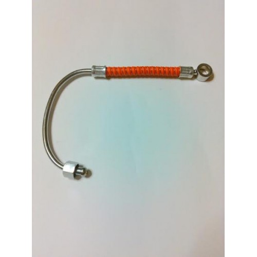 TUBAZIONE-OLIO-BENZINA-Bulloni Cavi Forati-Tubazione Benzina Treccia Rossa Per Moto Guzzi Airone 250