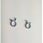 TUBAZIONE-OLIO-BENZINA-Bulloni Cavi Forati-Coppia Fascette Lucide Filo a Molla D.12mm per Tubo Benzina D.14mm Esterno per Mot...