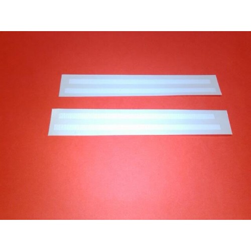 DECALCOMANIE - ADESIVI-Coppia Adesivi Perfili Bianchi Borsetta porta Attrezzi per Moto Guzzi V7 GT