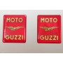 DECALCOMANIE - ADESIVI-Kit 2 Adesivi Resinati Rosso-Oro 30X25mm per Moto Guzzi Varie Applicazioni