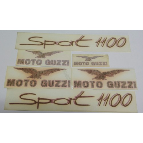 DECALCOMANIE - ADESIVI-Serie adesivi ORO ROSSO per Moto Guzzi 1100 Sport
