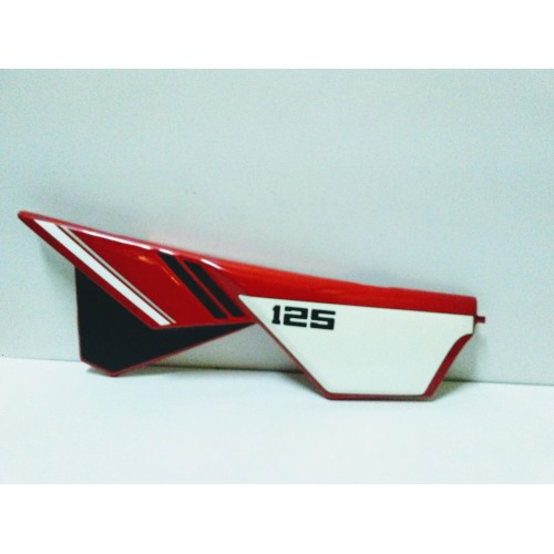 CARENATURE-FIANCHETTI-GOMMINI-STAFFE-Fiancata Copriaccumolatore SX Rosso per Moto Guzzi 125 TT