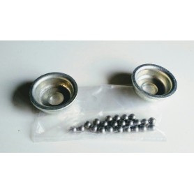 CERCHI-Raggi-Mozzi-PERNI RUOTA-Coppia Calotte con Sfere D.35 Ruota Posteriore Perno12mm per Moto Guzzi Ciclomotori Vari Modelli