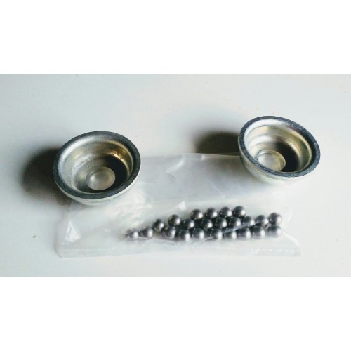 CERCHI-Raggi-Mozzi-PERNI RUOTA-Coppia Calotte con Sfere D.35 Ruota Posteriore Perno12mm per Moto Guzzi Ciclomotori Vari Modelli