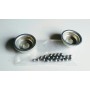 CERCHI-Raggi-Mozzi-PERNI RUOTA-Coppia Calotte con Sfere D.35 Ruota Posteriore Perno12mm per Moto Guzzi Ciclomotori Vari Modelli