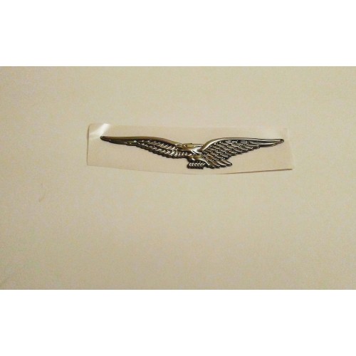 DECALCOMANIE - ADESIVI-Targhetta Adesiva SX "AQUILA" Cromata Serbatoio Benzina per Moto Guzzi Modelli Vari V7 III Lunghezza 1...