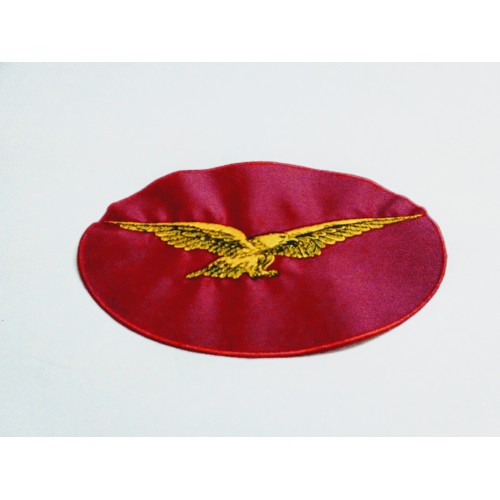 ABBIGLIAMENTO - CASCHI-ACCESSORI-Etichetta in stoffa "AQUILA " Rossa cm25X15