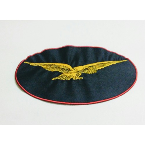 ABBIGLIAMENTO - CASCHI-ACCESSORI-Etichetta in stoffa "AQUILA " Nera cm25X15