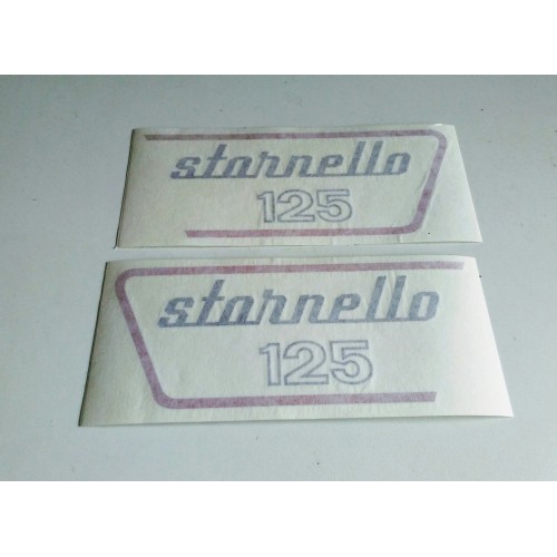 DECALCOMANIE - ADESIVI-Coppia Adesivi DX e SX Cassetto Porta attrezzi " Stornello 125 " per Moto Guzzi Stornello 125 5 Marce
