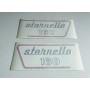 DECALCOMANIE - ADESIVI-Coppia Adesivi Rosso Nero DX e SX Cassetto Porta attrezzi " Stornello 160 " per Moto Guzzi Stornello 1...