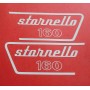 DECALCOMANIE - ADESIVI-Coppia Adesivi Bianchi DX e SX Cassetto Porta attrezzi " Stornello 160 " per Moto Guzzi Stornello 160 ...
