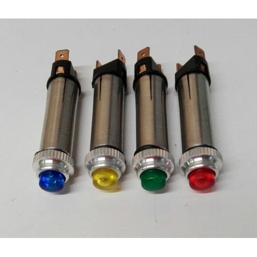 STRUMENTAZIONI - KM - Kgiri - Ricambi-Kit 4 Spie Cruscotto (Rosso,Giallo, Verde, Blu) per Moto Guzzi 850 GT California