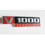 DECALCOMANIE - ADESIVI-Marchio " V1000 Convert " Targhetta Fianchetto per Moto Guzzi V1000 Convert