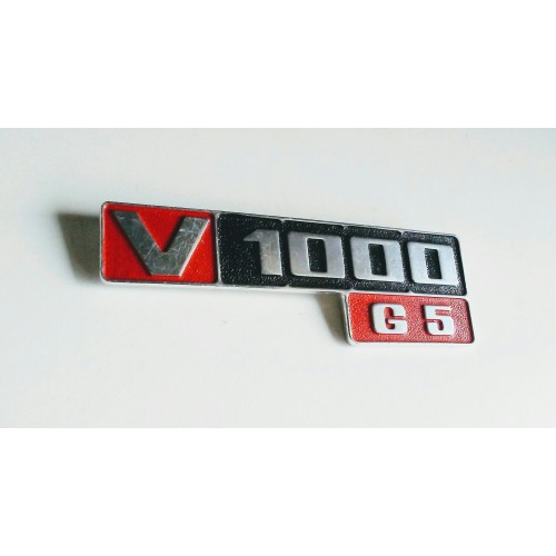 DECALCOMANIE - ADESIVI-Marchio " V1000 G5 " Targhetta Fianchetto per M oto Guzzi V1000 G5