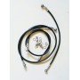 TUBI FRENO-Kit 3 Tubazione Inox Rivestimento Nero con Bulloni e Guarnizione per Moto Guzzi Florida 350-650