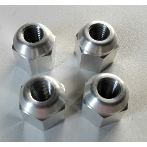 CERCHI-Raggi-Mozzi-PERNI RUOTA-Kit 4 dadi Alluminio Mozzo Ruota Posteriore e anteriore per Moto Guzzi Galletto 160-175-192 Av...