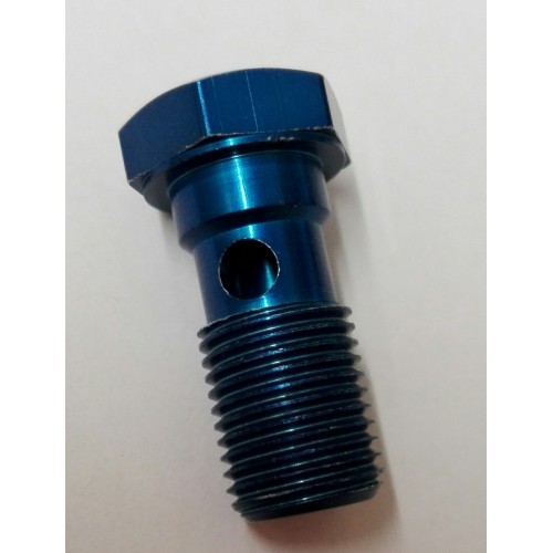 TUBI FRENO-Bullone Forato D.10m1 Blu Ergal Bloccaggio Tubi Freno per Moto Guzzi 350 a 1100