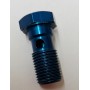 TUBI FRENO-Bullone Forato D.10m1 Blu Ergal Bloccaggio Tubi Freno per Moto Guzzi 350 a 1100