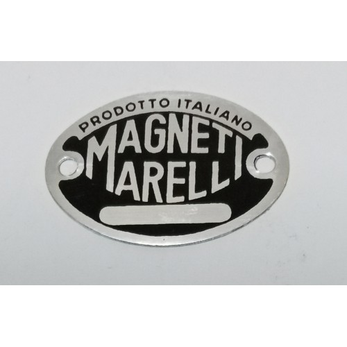 CLAXON - TROMBE-Targhetta "MAGNETI MARELLI" in Metallo per Clacson per Moto Guzzi Vari Modelli dagli Anni '20 fino agli Anni '60