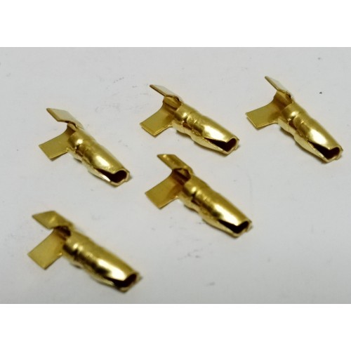 IMPIANTI ELETTRICI-Kit 5 Capocorda Spinetta Maschio D. mm 4 per Cavi Elettrici Vari per Moto Guzzi Vari Modelli Storici