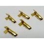 IMPIANTI ELETTRICI-Kit 5 Capocorda Spinetta Maschio D. mm 4 per Cavi Elettrici Vari per Moto Guzzi Vari Modelli Storici