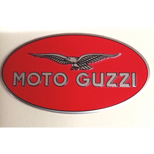 DECALCOMANIE - ADESIVI-Adesivo Metallo Rosso - Oro SX-Serbatoio per Moto Guzzi Breva 850-1100 - Griso 850-1100-1200 Norge 850...