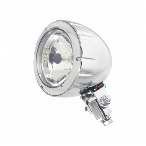 FARI ANTERIORI-Faro Supplementare Cromato D.120mm-Vetro 88mm-Completo di lampade 12 V H4+W5W Moto Guzzi Varie