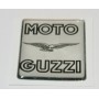 DECALCOMANIE - ADESIVI-Adesivo Resinato Argento-Nero mm. 35X40 per Moto Guzzi Varie Applicazioni
