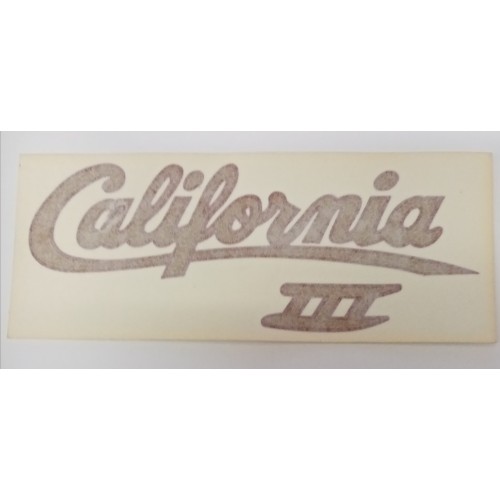 DECALCOMANIE - ADESIVI-Adesivo "California III" Rosso-Oro Faianchetto Copriaccumulatore DX-SX per Moto Guzzi California1000III
