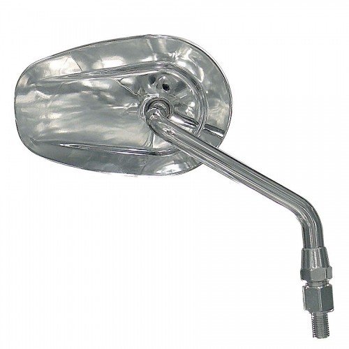 SPECCHI-Specchio Cromato Universale DX Lunghezza Asta mm 134 per Moto Guzzi Vari Modelli