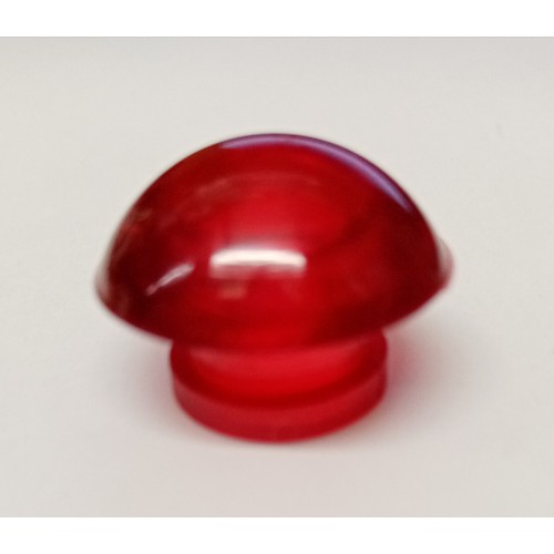 FARI ANTERIORI-Vetrino Spia Rossa Gemma D.18mm Superio, D.12,5mm Inferiore, per Fanale Anteriore Varie Modelli di Moto Guzzi ...