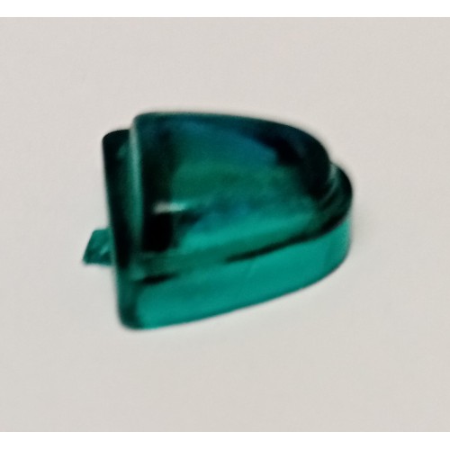 FARI ANTERIORI-Vetrino Spia Triangolare Gemma Verde 17mmX15mm per Fanale Anteriore Varie Modelli di Moto Guzzi Storici, Vari ...