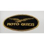 ABBIGLIAMENTO - CASCHI-ACCESSORI-Etichetta in Stoffa Adesiva Nera/Oro "MOTO GUZZI" cm 10x6