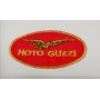 ABBIGLIAMENTO - CASCHI-ACCESSORI-Etichetta in Stoffa Adesiva Rossa "MOTO GUZZI" cm 10x6