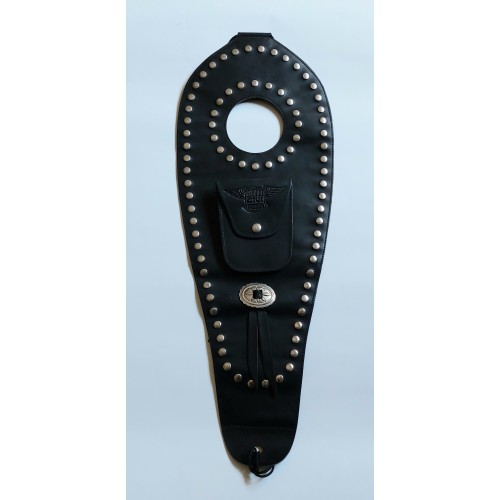 COPRISERBATOI-Copri Serbatoio Nero Chiodato Con Tasca per Moto Guzzi California 1000 II - California 1000 III- California 110...