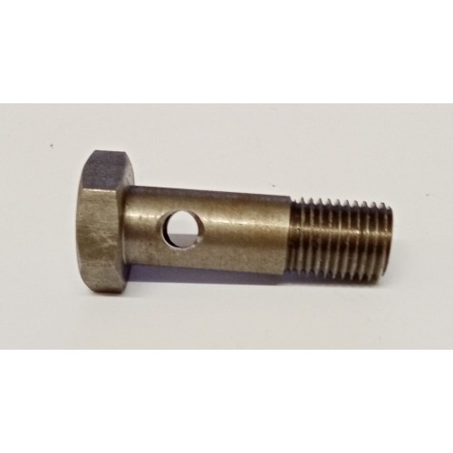 TUBAZIONE-OLIO-BENZINA-Bulloni Cavi Forati-Bullone Cavo Attacco Tubo Sotto Motore per Moto Guzzi Lodola 235 - AM381-2