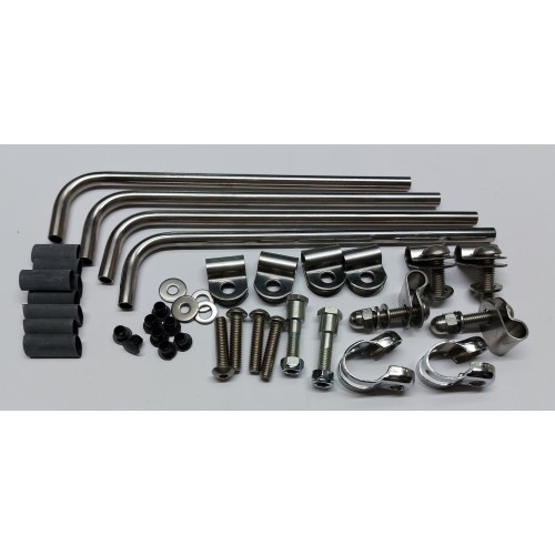 PARABREZZA-Kit Attacchi Inox Parabrezza Universale Moto Classiche