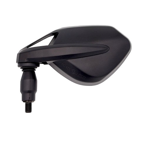 SPECCHI-Specchio Nero SX Sport Figo Supporto Altezza 6cm per Moto Guzzi da 350 a 1200