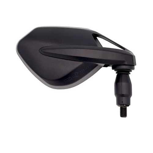 SPECCHI-Specchio Nero DX Sport Figo Supporto Altezza 6cm per Moto Guzzi da 350 a 1200